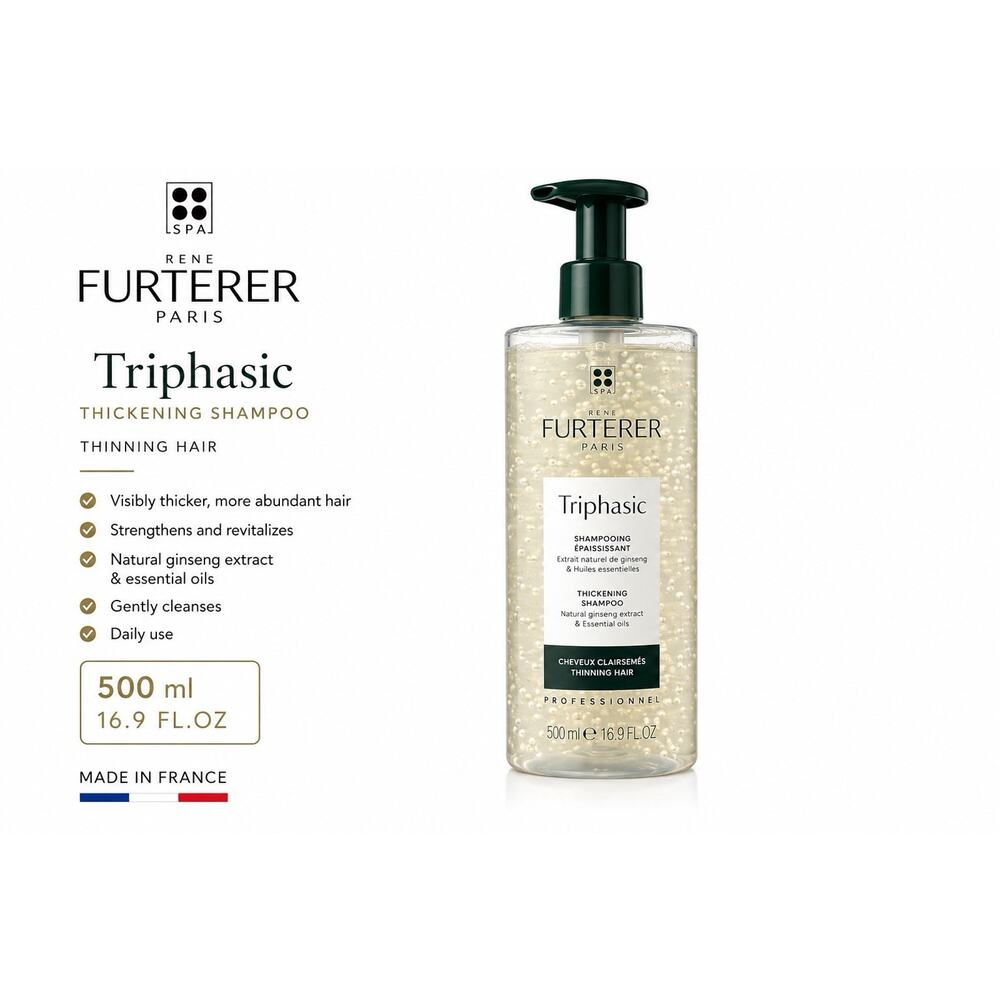 Rene Furterer Triphasic Thickening Shampoo Thinning Hair 16.9 Fl.Oz 500ml